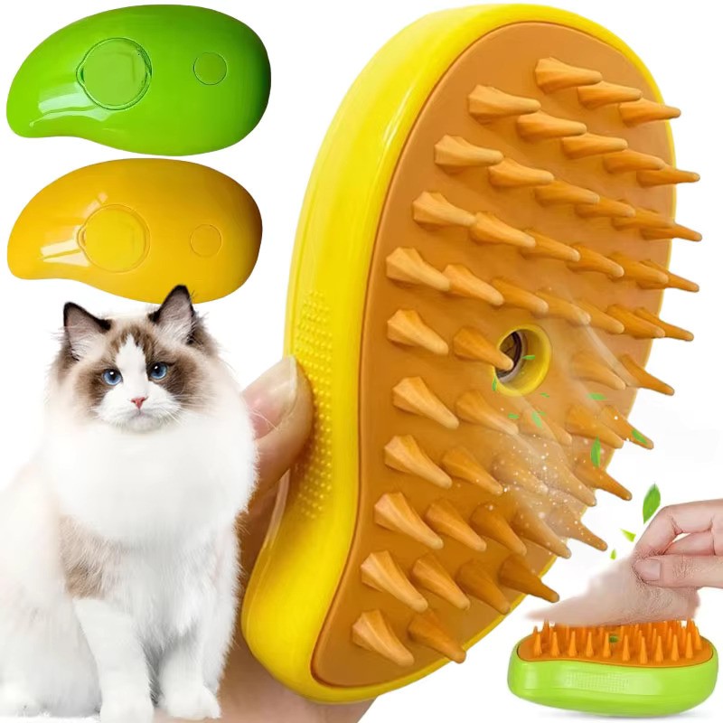 Cat Dog Steamy Brush Electric Sprayer for Massage and Grooming at from Odditygadget