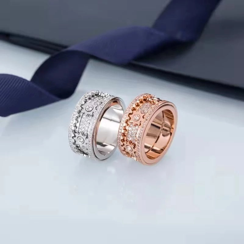 Gear Ring Luxury Rose Gold Silver Color from Odditygadget at $24.97