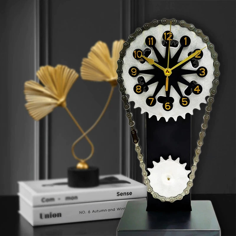Vintage Rotating Gear Desk Clock from Odditygadget at $54.80