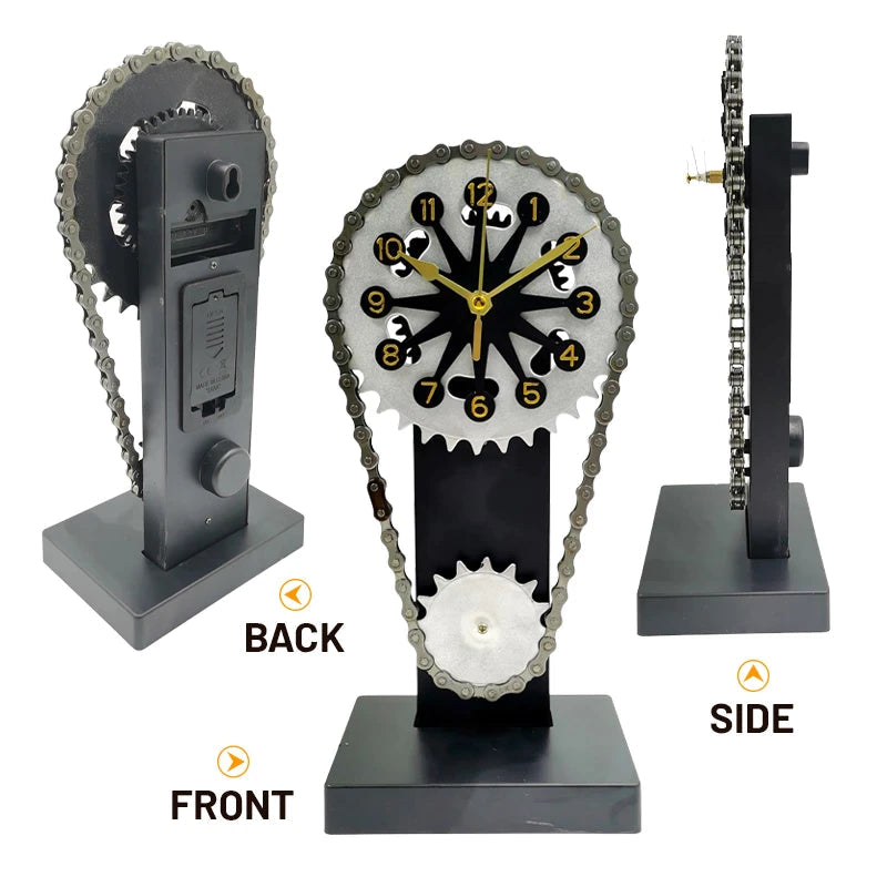 Vintage Rotating Gear Desk Clock from Odditygadget at $54.80