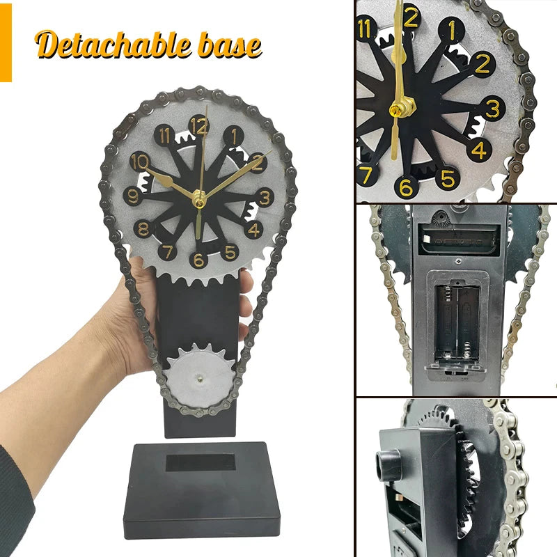 Vintage Rotating Gear Desk Clock from Odditygadget at $54.80