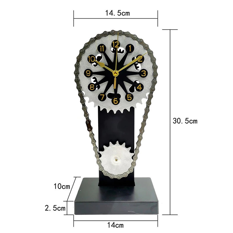 Vintage Rotating Gear Desk Clock from Odditygadget at $54.80