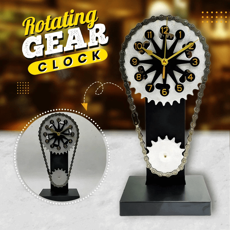Vintage Rotating Gear Desk Clock from Odditygadget at $54.80