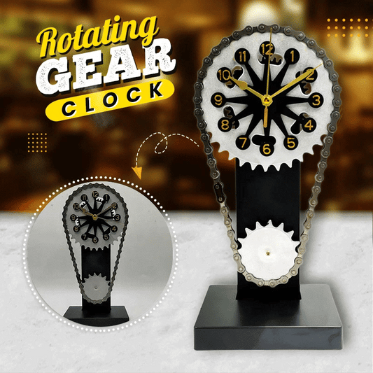 Vintage Rotating Gear Desk Clock from Odditygadget at $54.80