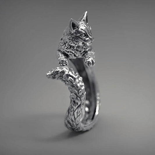 Vintage Silver Color Cat Ring for Men Women from Odditygadget at $15.80