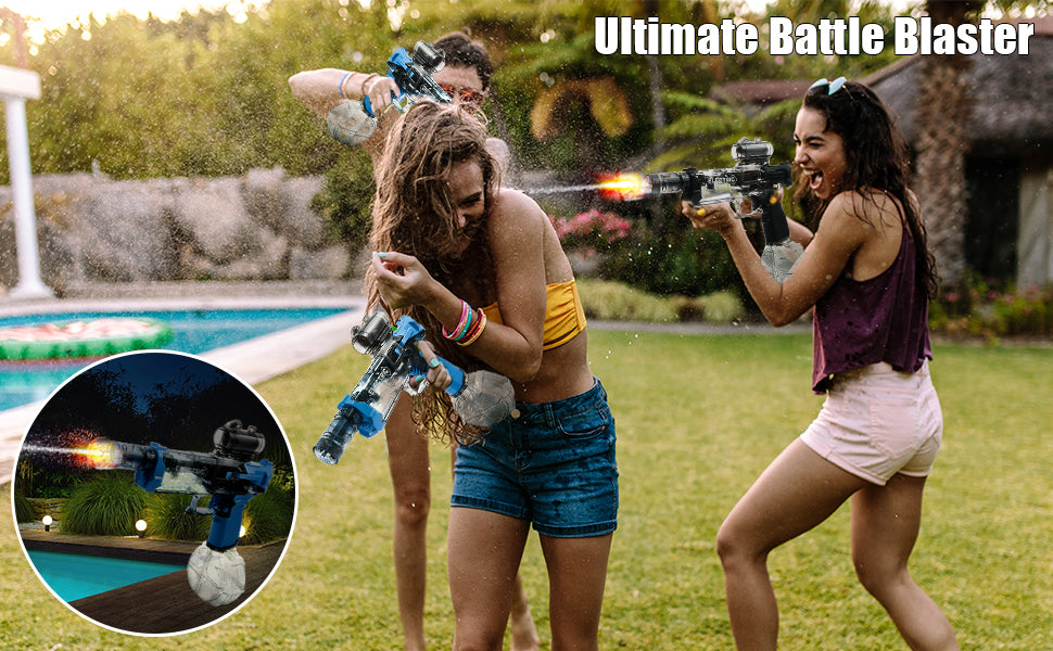 Ultimate Battle Blaster Electric Water Gun with Realistic Muzzle Flame at $34.97 from Odditygadget