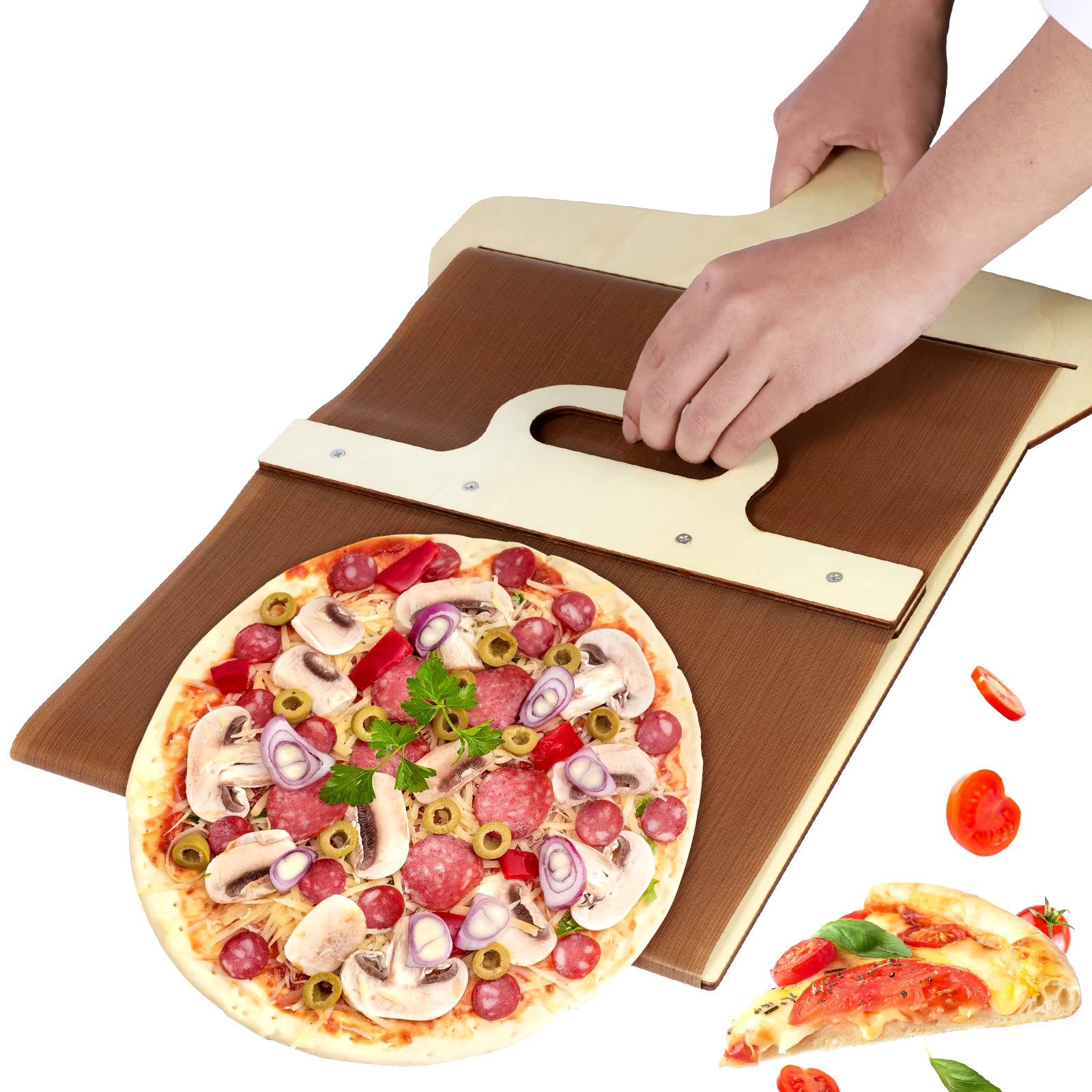 Sliding Pizza Peel Shovel Removable Wooden Handle at $29.97 from Odditygadget