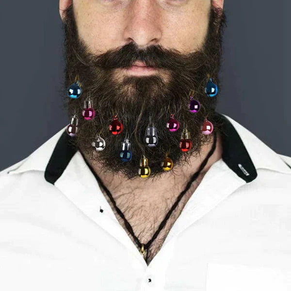 Christmas Ball Beard Ornaments from Odditygadget at $14.97