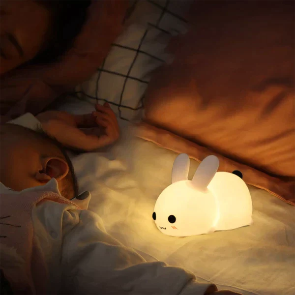 Rechargeable Silicone Dimmable Bunny Night Light from Odditygadget at $24.97