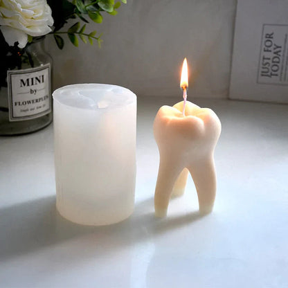 Artistic DIY Tooth Shape Unique Candle Mold from Odditygadget at $21.47