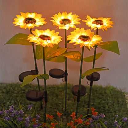 Sunflower Waterproof Solar Led Garden Lights from Odditygadget at $14.97