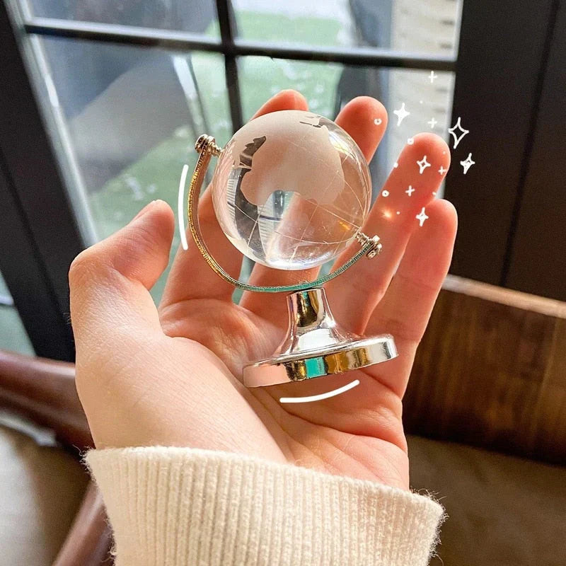 Crystal Transparent Miniature Glass Earth Globe from Odditygadget at $19.97