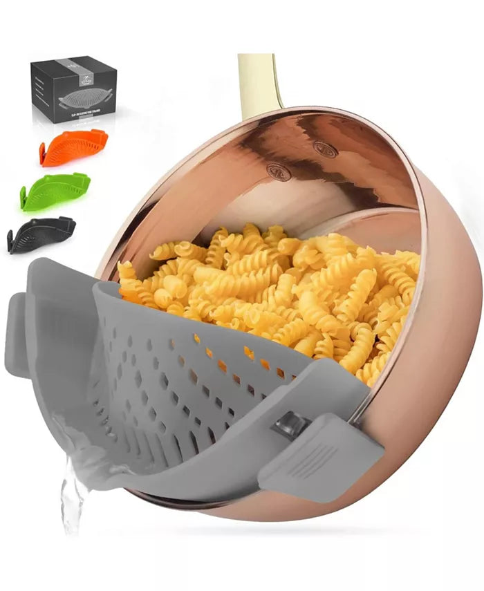 Adjustable Clip On Silicone Pot Strainer For Most Pots & Pans from Odditygadget at $11.97