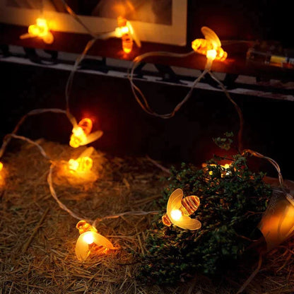 Battery Operated Honeybee String Lights from Odditygadget at $19.97