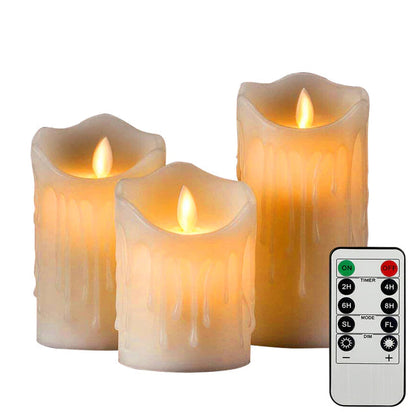 Flickering Flameless Pillar LED Candle with Remote from Odditygadget at $32.47