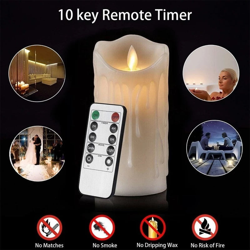 Flickering Flameless Pillar LED Candle with Remote from Odditygadget at $32.47