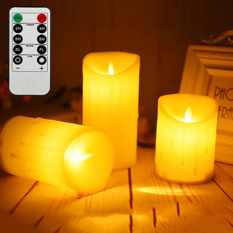 Flickering Flameless Pillar LED Candle with Remote from Odditygadget at $32.47