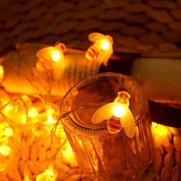 Battery Operated Honeybee String Lights from Odditygadget at $19.97