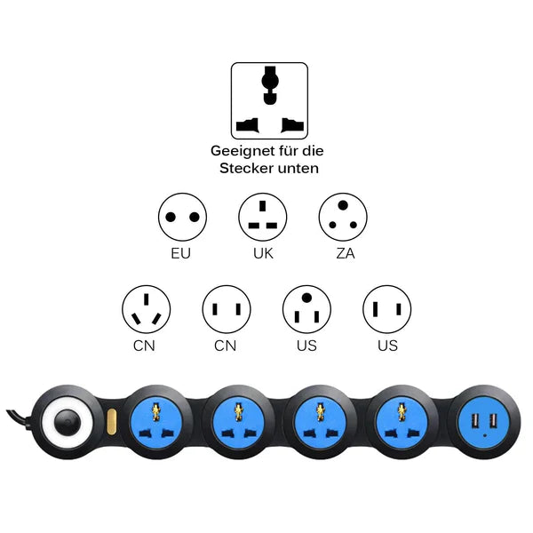 Foldable Multiple Power Extension Cable Outlets from Odditygadget at $29.97