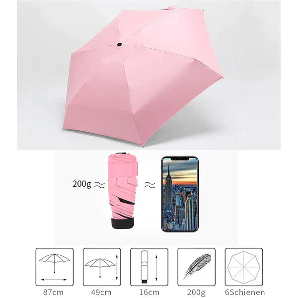 Folding Ultra Mini Pocket Umbrella from Odditygadget at $24.97