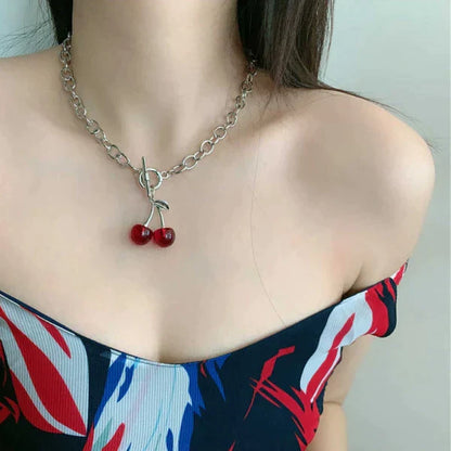 Dainty Cherry Pendant Necklace from Odditygadget at $19.97