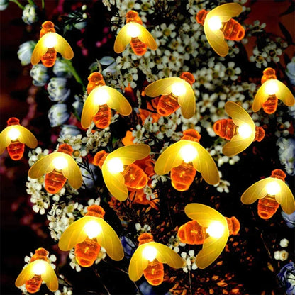 Battery Operated Honeybee String Lights from Odditygadget at $19.97