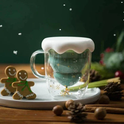 Christmas Tree Insulated Glass Coffee Mug from Odditygadget at $24.33