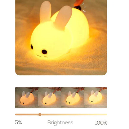 Rechargeable Silicone Dimmable Bunny Night Light from Odditygadget at $24.97