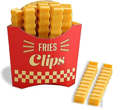 French Fries Shape 12 Pcs Plastic Food Bag Sealing Clips