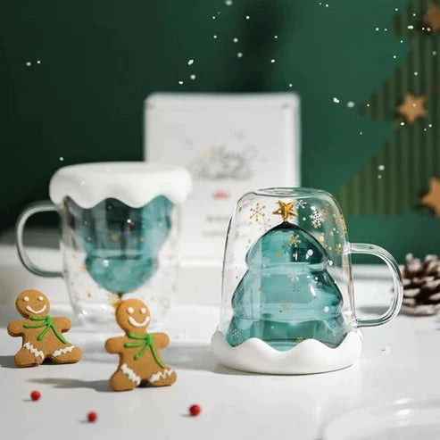 Christmas Tree Insulated Glass Coffee Mug from Odditygadget at $24.33