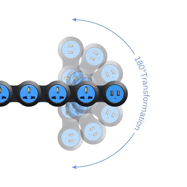 Foldable Multiple Power Extension Cable Outlets from Odditygadget at $29.97