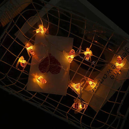 Battery Operated Honeybee String Lights from Odditygadget at $19.97