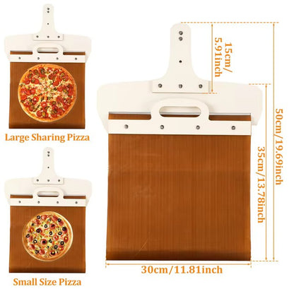 Sliding Pizza Peel Shovel Removable Wooden Handle at $29.97 from Odditygadget