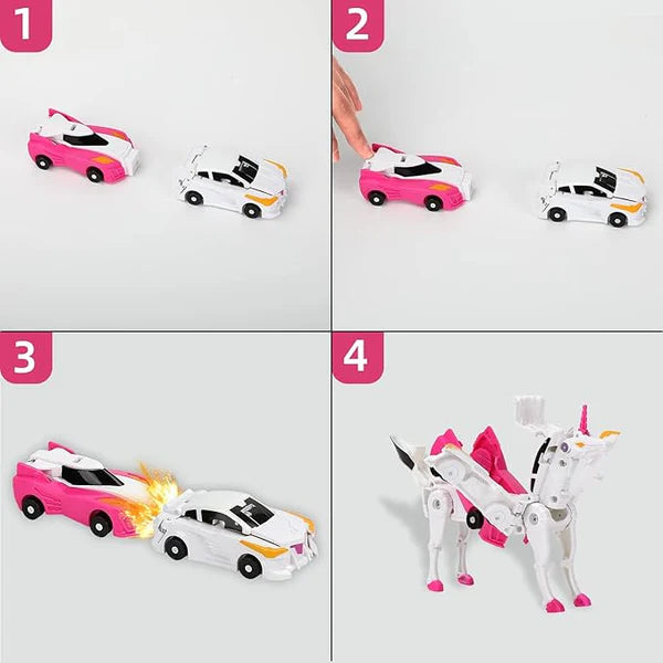 Unicorn Transforming Action Robot Car Toy