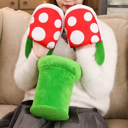 Plants Plush Slippers Loafer with Pipe Pot Holder