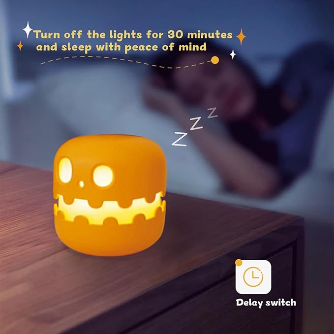 Pumpkin Jack O Lantern Rechargeable Night Light