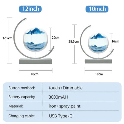 3D LED Flowing Sand Art Table Lamp from Odditygadget at $62.97