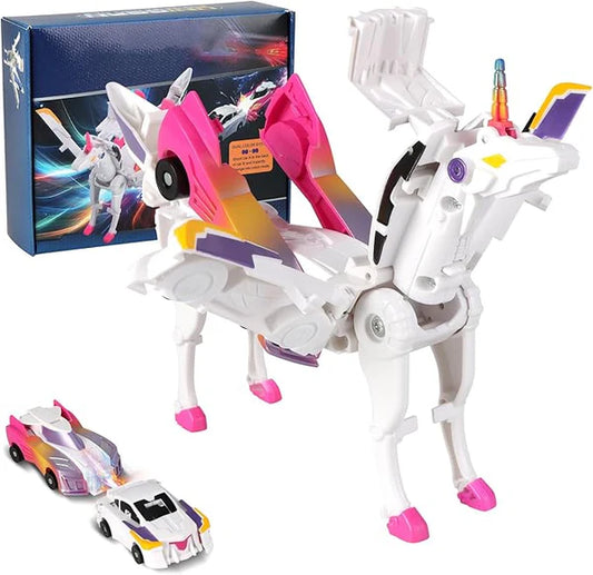 Unicorn Transforming Action Robot Car Toy