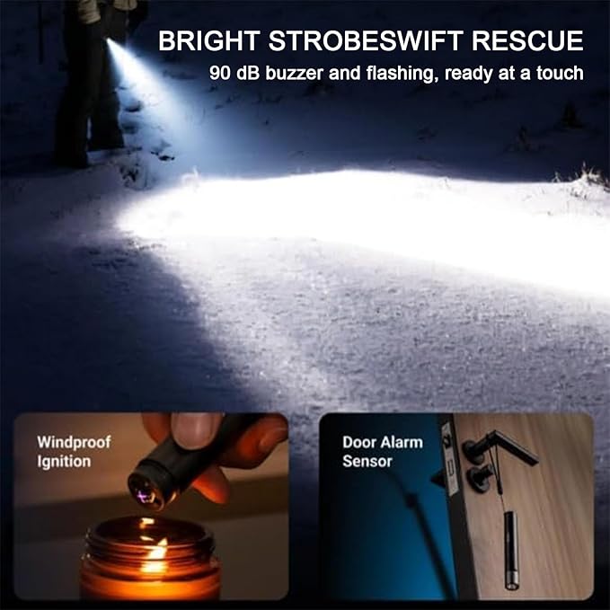 3-in-1 Powerful Flashlight with Arc Lighter and Door Alarm at $34.97 from Odditygadget