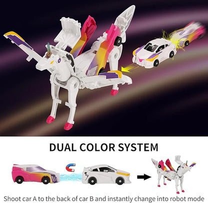 Unicorn Transforming Action Robot Car Toy