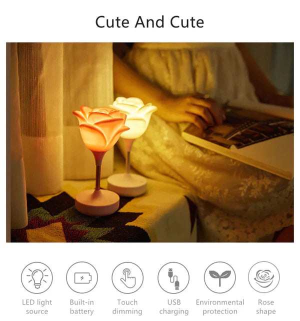 Rose Flower Romantic Touch Night Light from Odditygadget at $29.99