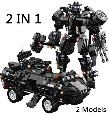 Police Building Blocks SWAT Team Helicopters Trucks from Odditygadget at $68.40