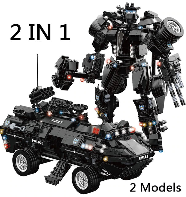 Police Building Blocks SWAT Team Helicopters Trucks from Odditygadget at $28.47