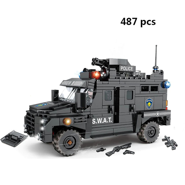 Police Building Blocks SWAT Team Helicopters Trucks from Odditygadget at $28.47