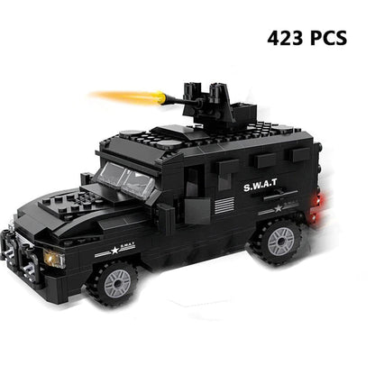 Police Building Blocks SWAT Team Helicopters Trucks from Odditygadget at $38.40