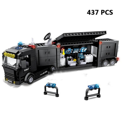 Police Building Blocks SWAT Team Helicopters Trucks from Odditygadget at $38.40