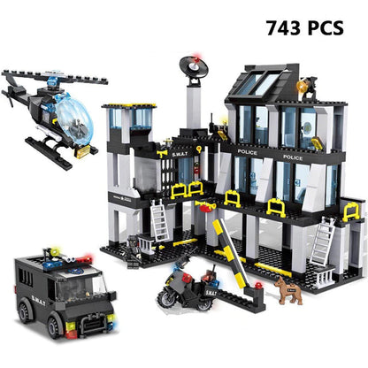 Police Building Blocks SWAT Team Helicopters Trucks from Odditygadget at $72.40