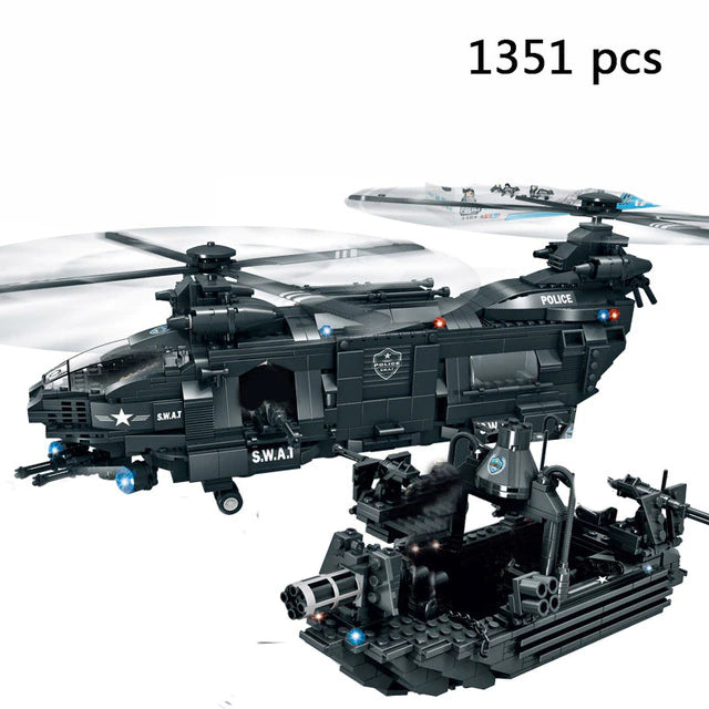 Police Building Blocks SWAT Team Helicopters Trucks from Odditygadget at $78.47