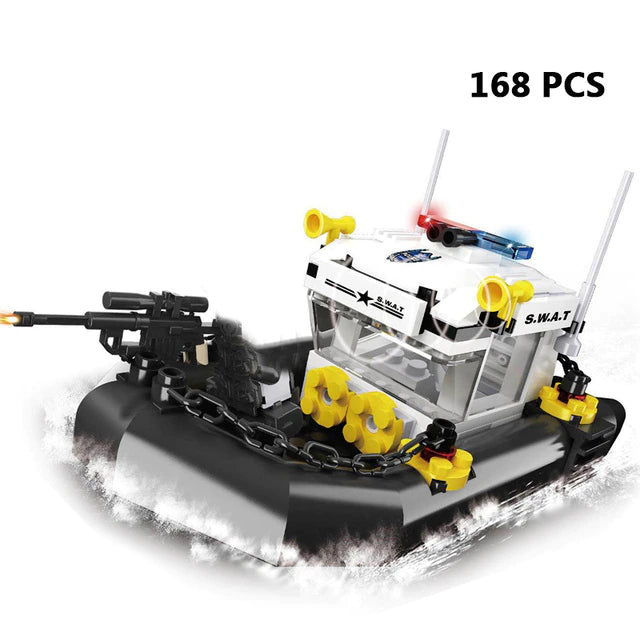 Police Building Blocks SWAT Team Helicopters Trucks from Odditygadget at $28.47