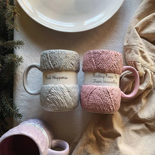 Creative Colorful Wool Ceramics Mugs from Odditygadget at $24.98